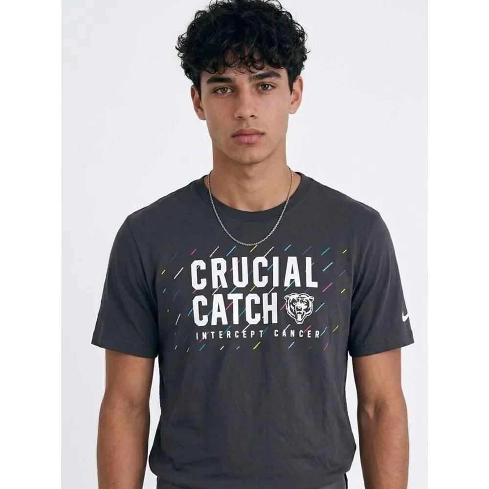 NIKE X NFL | Chicago Bears Crucial Catch Intercept Cancer Tee Unisex Size XL